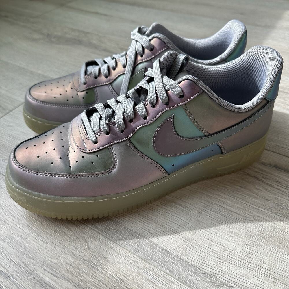 Nike Air Force 1 07 LV8 Mens Size 10 Iridescent Stealth Anthracite